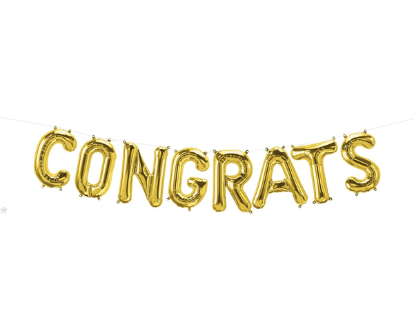16" CONGRATS GOLD KIT FOILS AIR FILL