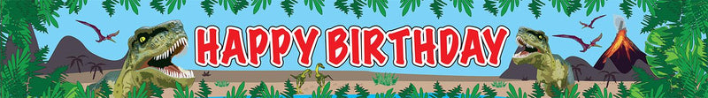 9FT BANNER JURASSIC DINOSAUR HAPPY BIRTHDAY