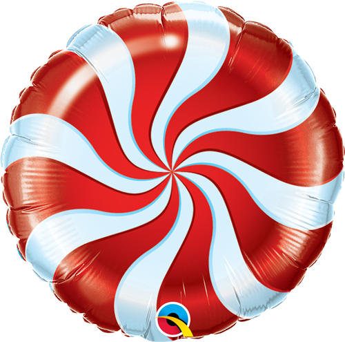 Qualatex 64329 18" Candy Swirl Red Foil