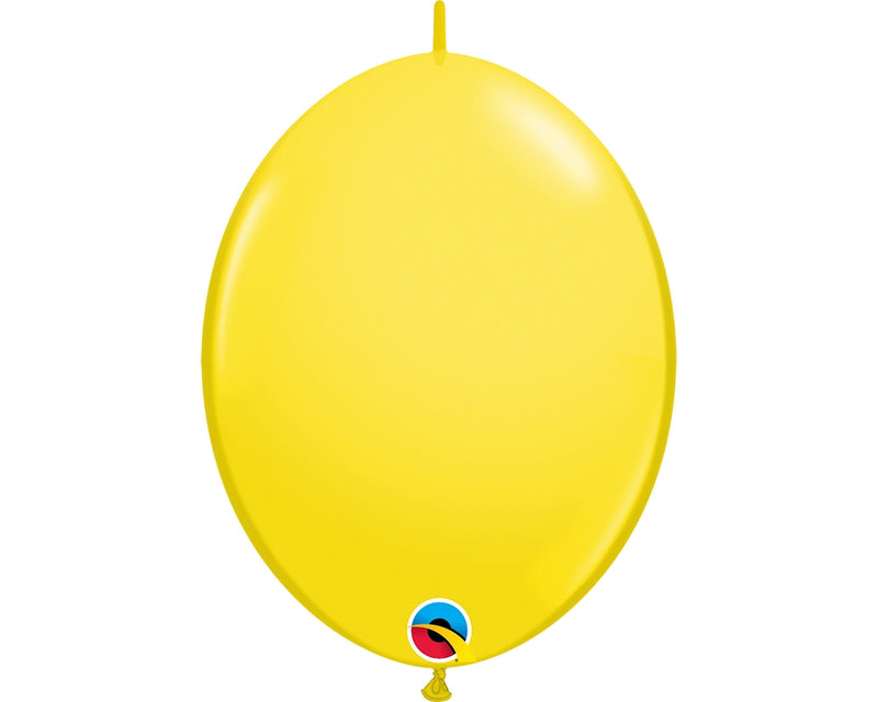 12" Quick Link Yellow Balloons