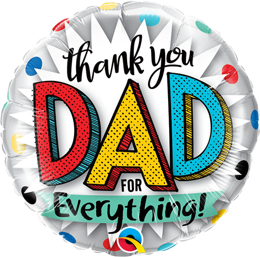 Qualatex 73651 Thank you Dad Foil