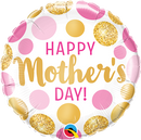 Qualatex 73657 9 Inch Mothers Day Pink & Gold Foil