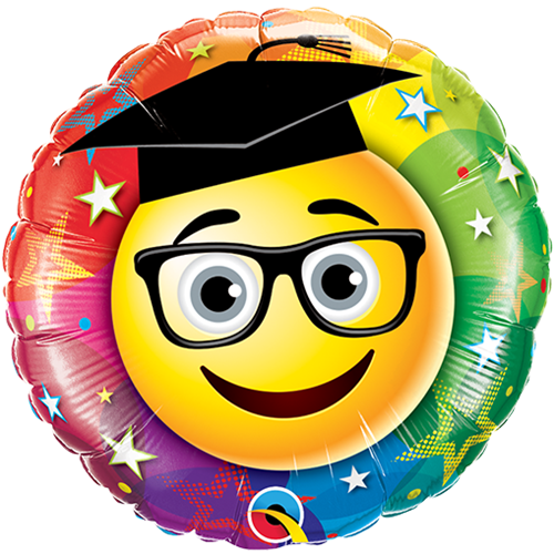 Qualatex 73659 9" Smiley Graduate Foil