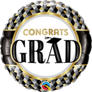 Qualatex 73668 9 Inch Grad Black & Gold Foil