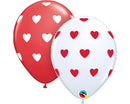 11" ROUND BIG HEARTS LATEX (50 PER BAG)