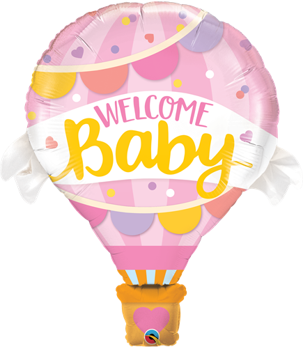 Welcome Baby Hot Air Balloon Supershape Foil