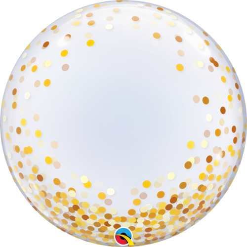 24" DECO BUBBLE GOLD CONFETTI DOTS