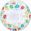 Merry and Bright Christmas Bubble Balloon