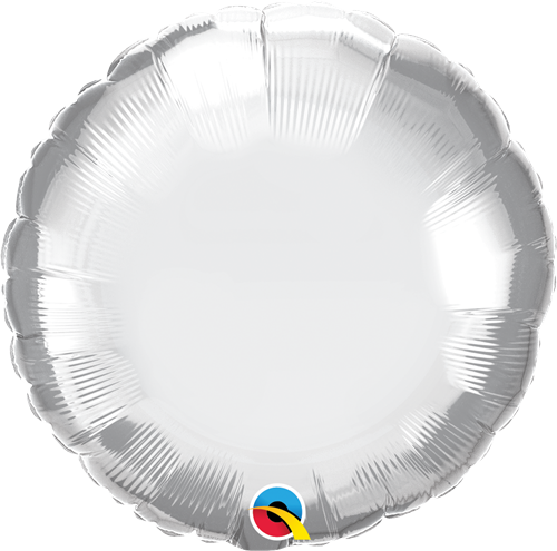 Qualatex 89982 18" Round Chrome Silver Foil