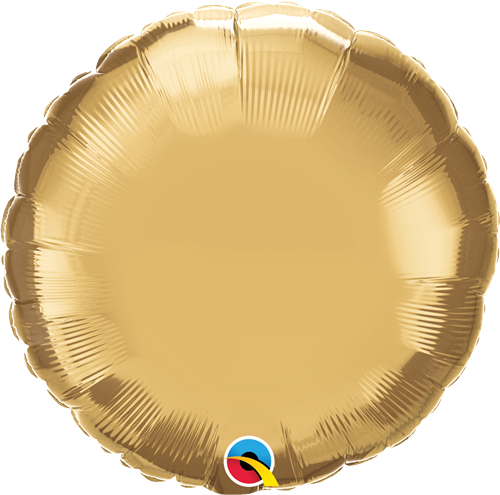 Qualatex 89998 18" Round Chrome Gold Foil