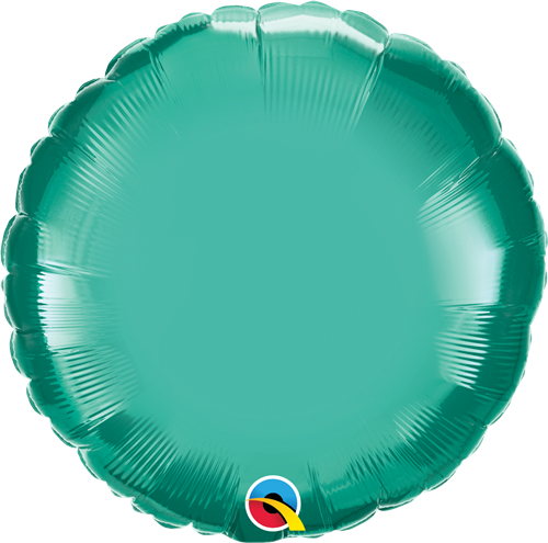 Qualatex 90033 18" Round Chrome Green Foil