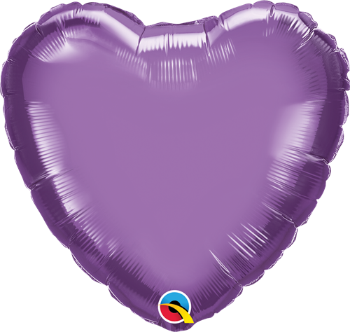 Qualatex 90048 18" Heart Chrome Purple Foil