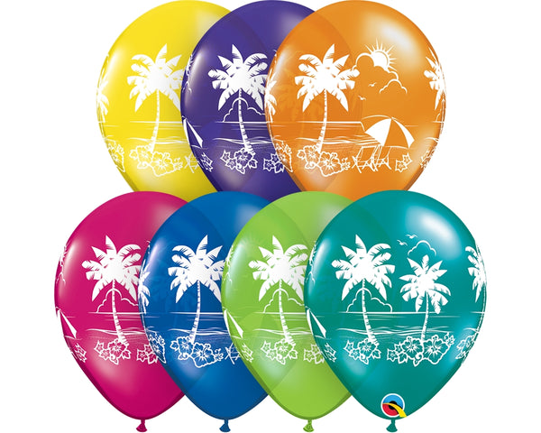 11" ROUND FANTASY ASSORTED TROPICAL VISTA Latex