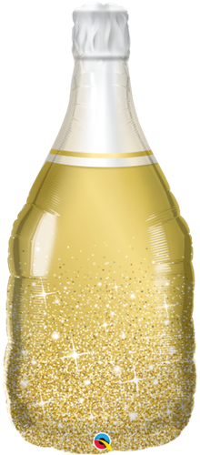 Qualatex 98219 Golden Bubble Wine Bottle Foil