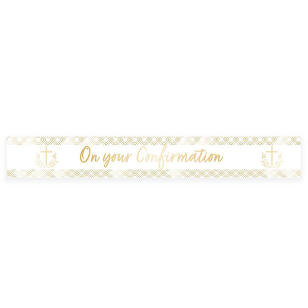 BANNER: BOTANICAL CELEBRATION CONFIRMATION FOIL BANNER 2.7m