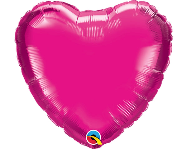 Qualatex 99342 9" Heart Magenta Foil