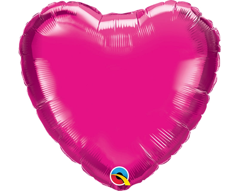 Qualatex 99342 9" Heart Magenta Foil
