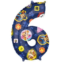 Amscan 4214001 Paw Patrol Number 6 Foil Balloon