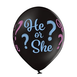 11" He or She Gender Reveal Latex Balloons Ireland