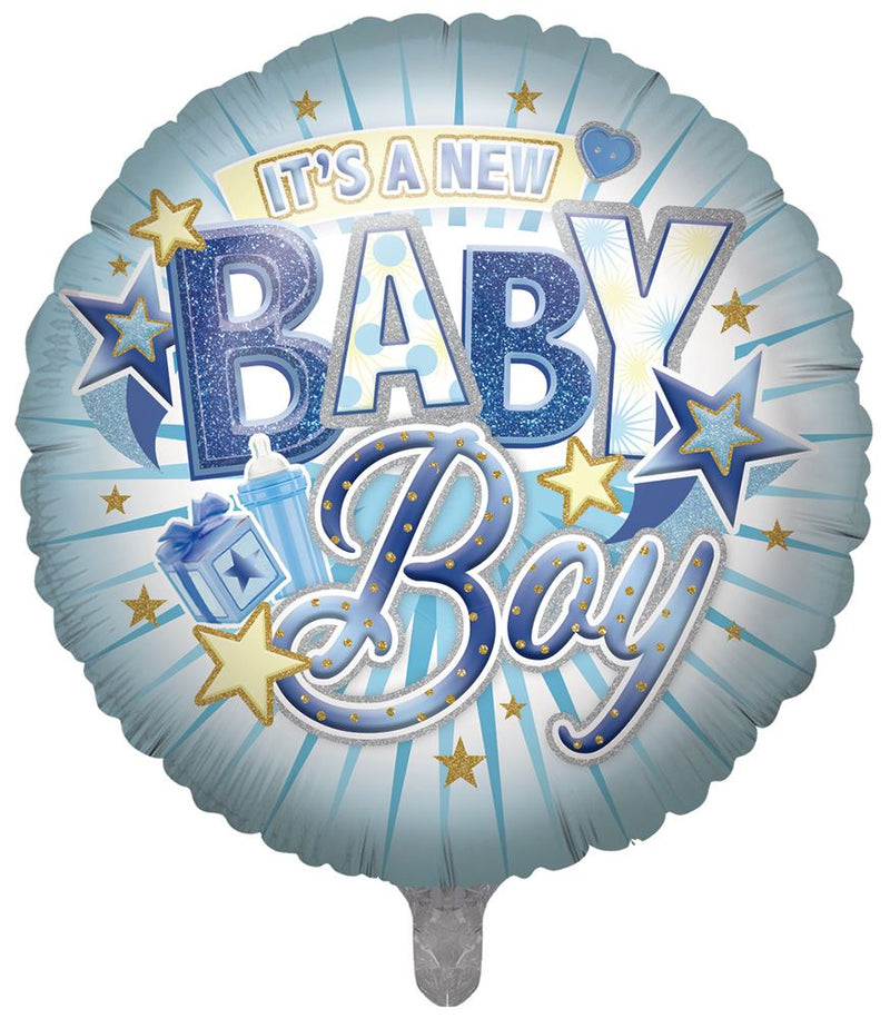 31" JUMBO IT'S A NEW BABY BOY FOIL