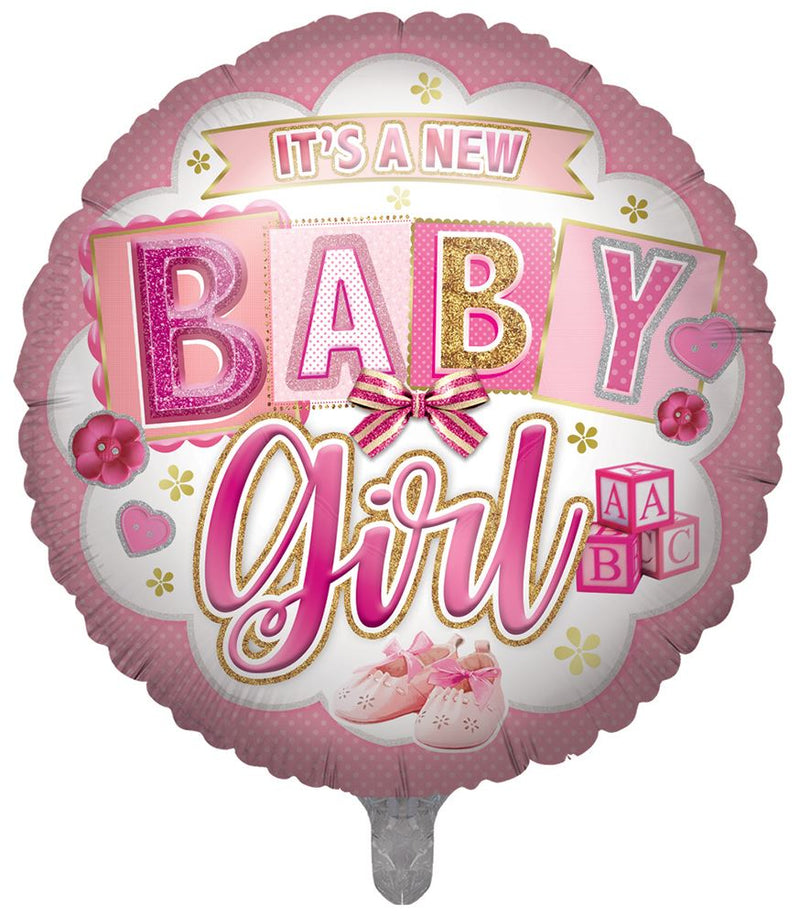 31" JUMBO IT'S A NEW BABY GIRL FOIL