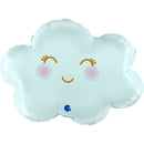 24" CLOUD SATIN PASTEL BLUE FOIL