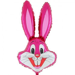 21" Bunny Head Pink Foil