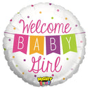 21 Inch Welcome Baby Girl Foil Balloon Ireland