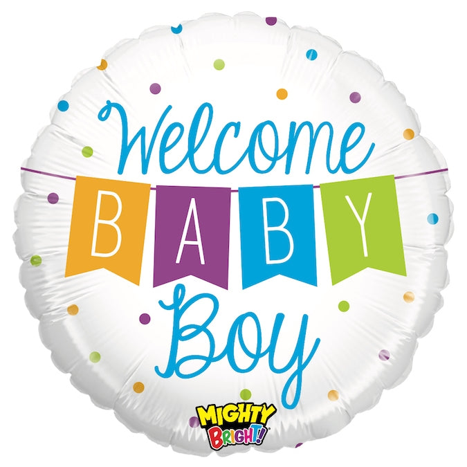 21 Inch Welcome Baby Boy Foil Balloon Ireland