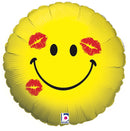 Kiss Face Yellow Foil Balloon Ireland