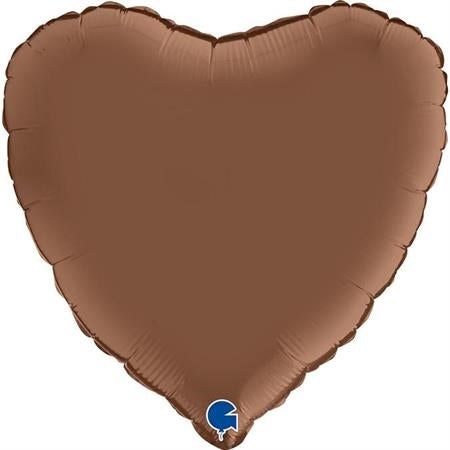 18" HEART SATIN CHOCOLATE FOIL