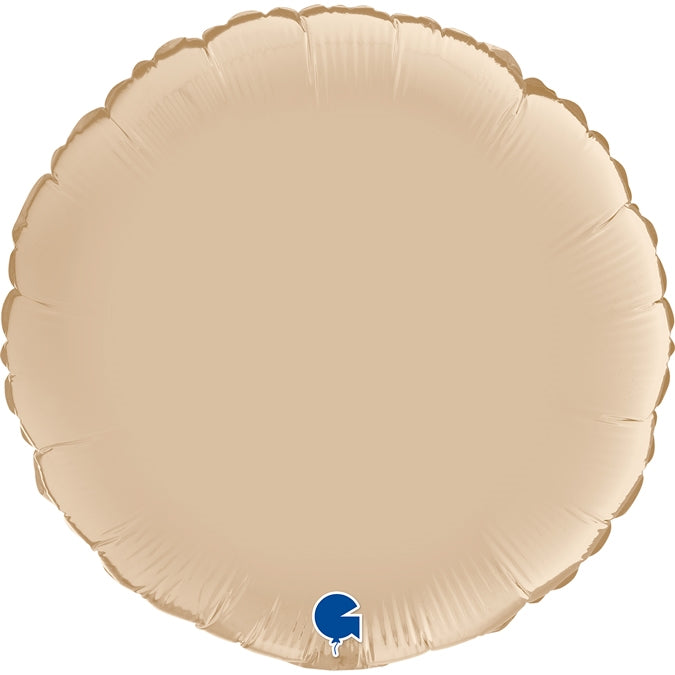 18" Round Satin Cream Foil