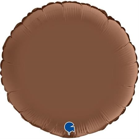 18" Round Satin Chocolate Foil