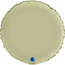 18" Round Satin Olive Green Foil