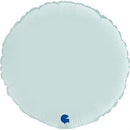 18" Round Satin Pastel Blue Foil