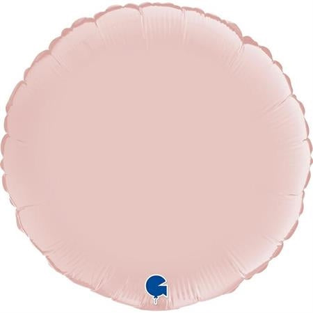 18" Round Satin Pastel Pink Foil