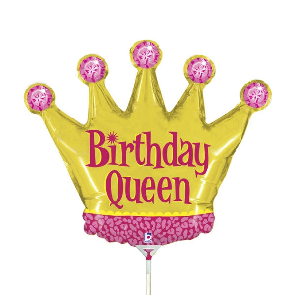 14" Mini Shape Birthday Queen Foil Ireland