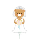 14" MINI BRIDE BEAR FOIL