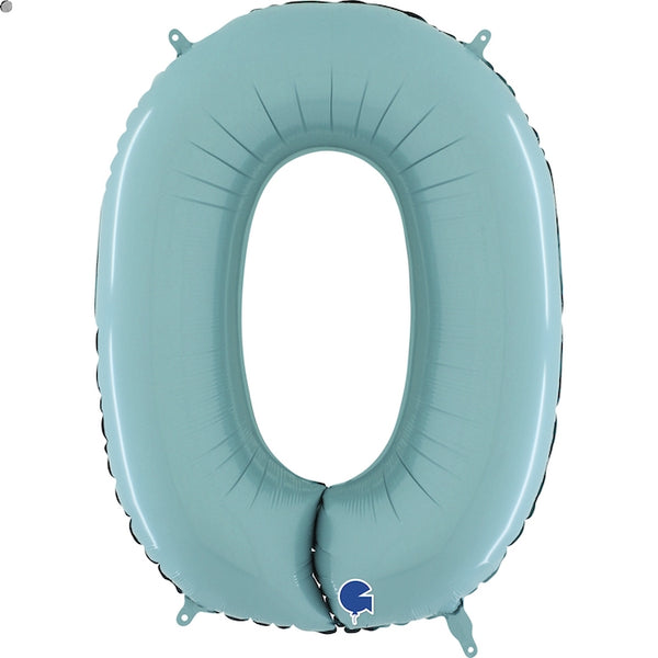 26" NUMBER ZERO PASTEL BLUE FOIL
