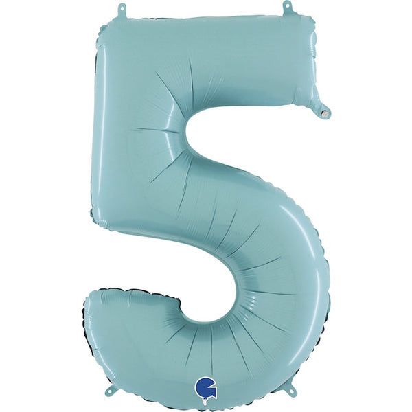 26" NUMBER 5 PASTEL BLUE FOIL