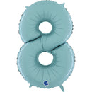 26" NUMBER 8 PASTEL BLUE FOIL