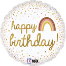 18" Round Boho Birthday Foil