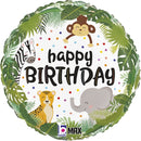 18" Round Jungle Birthday Foil