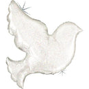 35124H-P 34" Pearl White Dove Foil Balloon