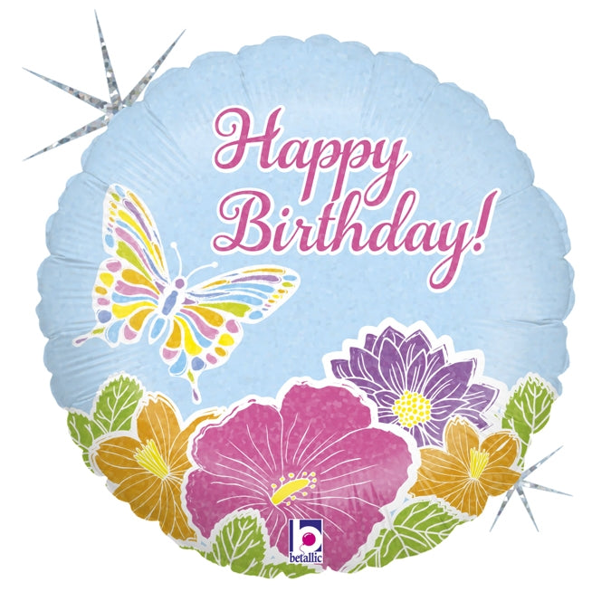 PASTEL BUTTERFLY BIRTHDAY HOLOGRAPHIC FOIL