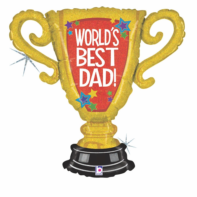 33" WORLD'S BEST DAD TROPHY FOIL