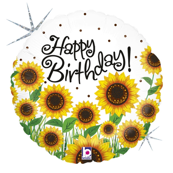 SUN SUNFLOWERS BIRTHDAY HOLOGRAPHIC FOIL
