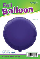 18" PURPLE ROUND PACKAGED FOIL