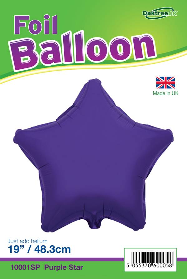19" PURPLE STAR PACKAGED FOIL