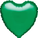 18" GREEN HEARTS PACKAGED FOIL